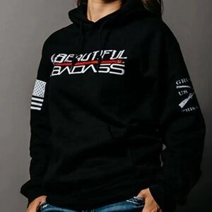 Grunt Style Black Hoodie with White Graphic